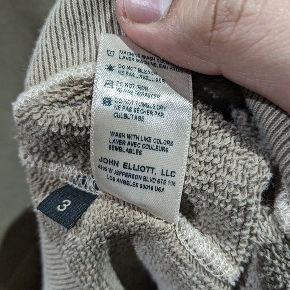 John Elliott Hoodie Sz 3(L) - Picture 5 of 7